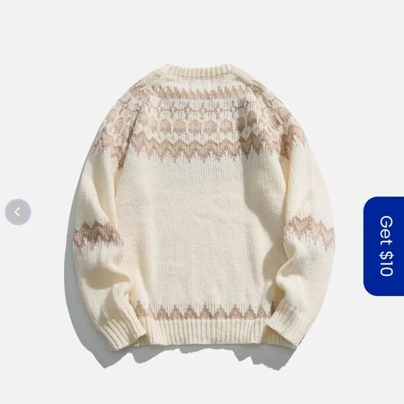 Cream and Tan unisex Sweater Aelfric Eden - Picture 2 of 6